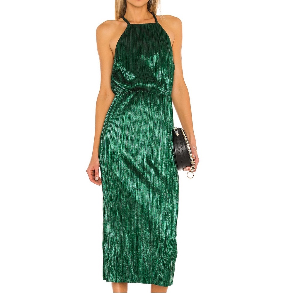 House of Harlow 1960 x Revolve Emerald Green Metallic Dress